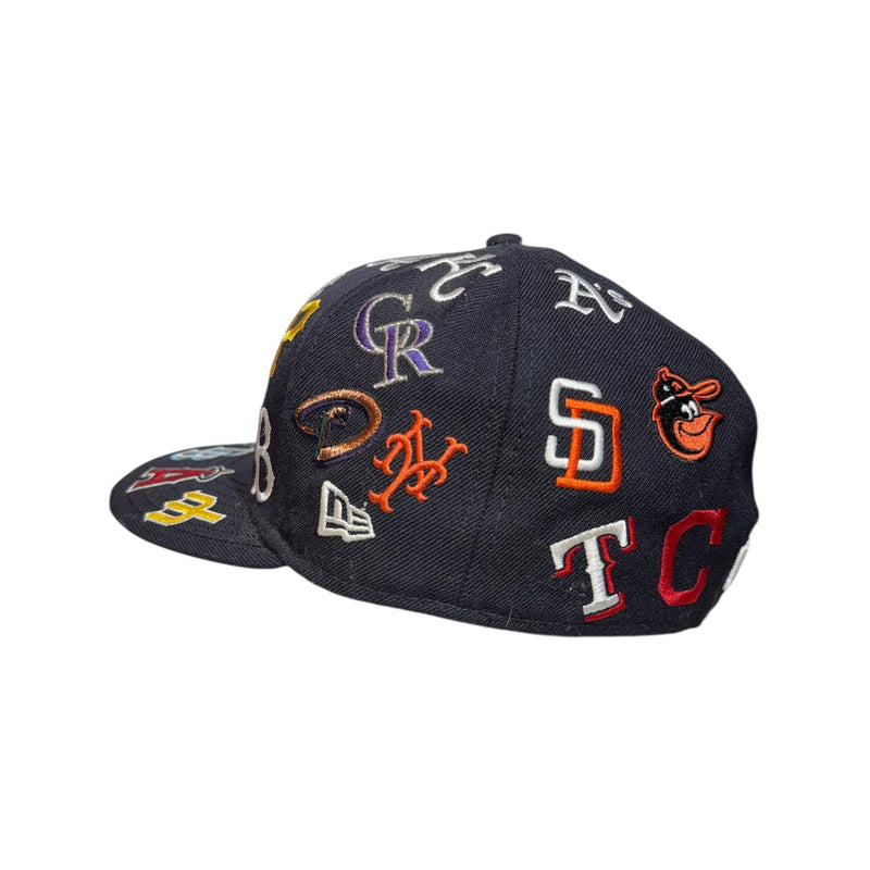 Vintage Supreme x New Era MLB Team Logos Fitted Hat