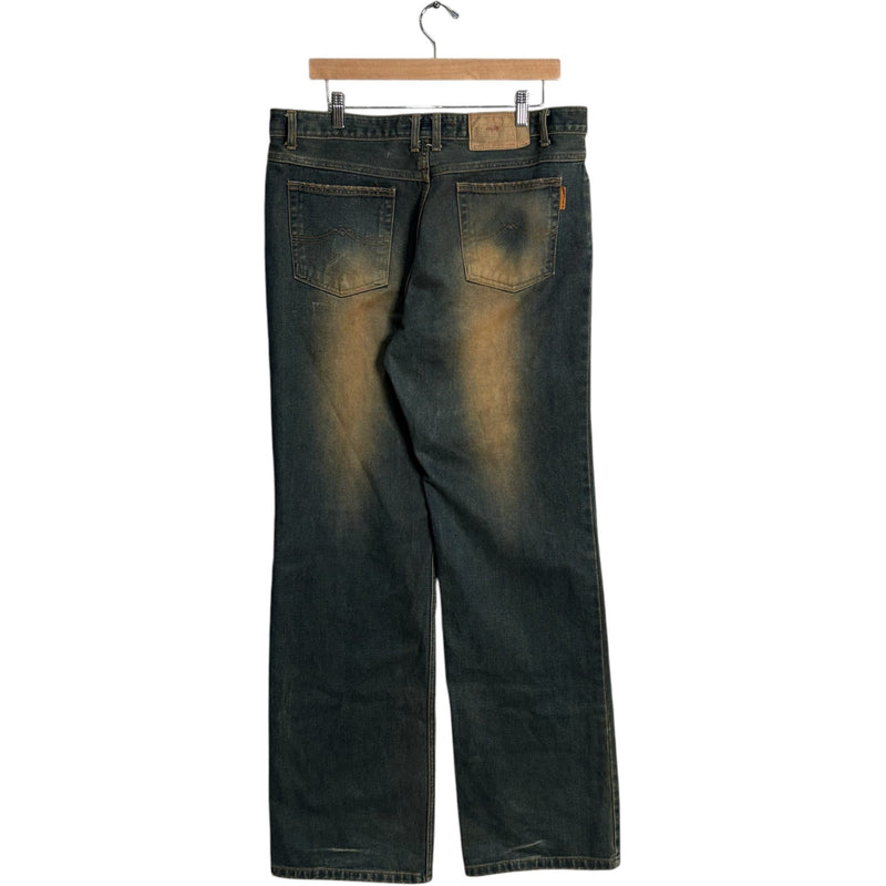 Y2K Great Variety Vintage Wash Wide Leg Denim Jeans 36x32