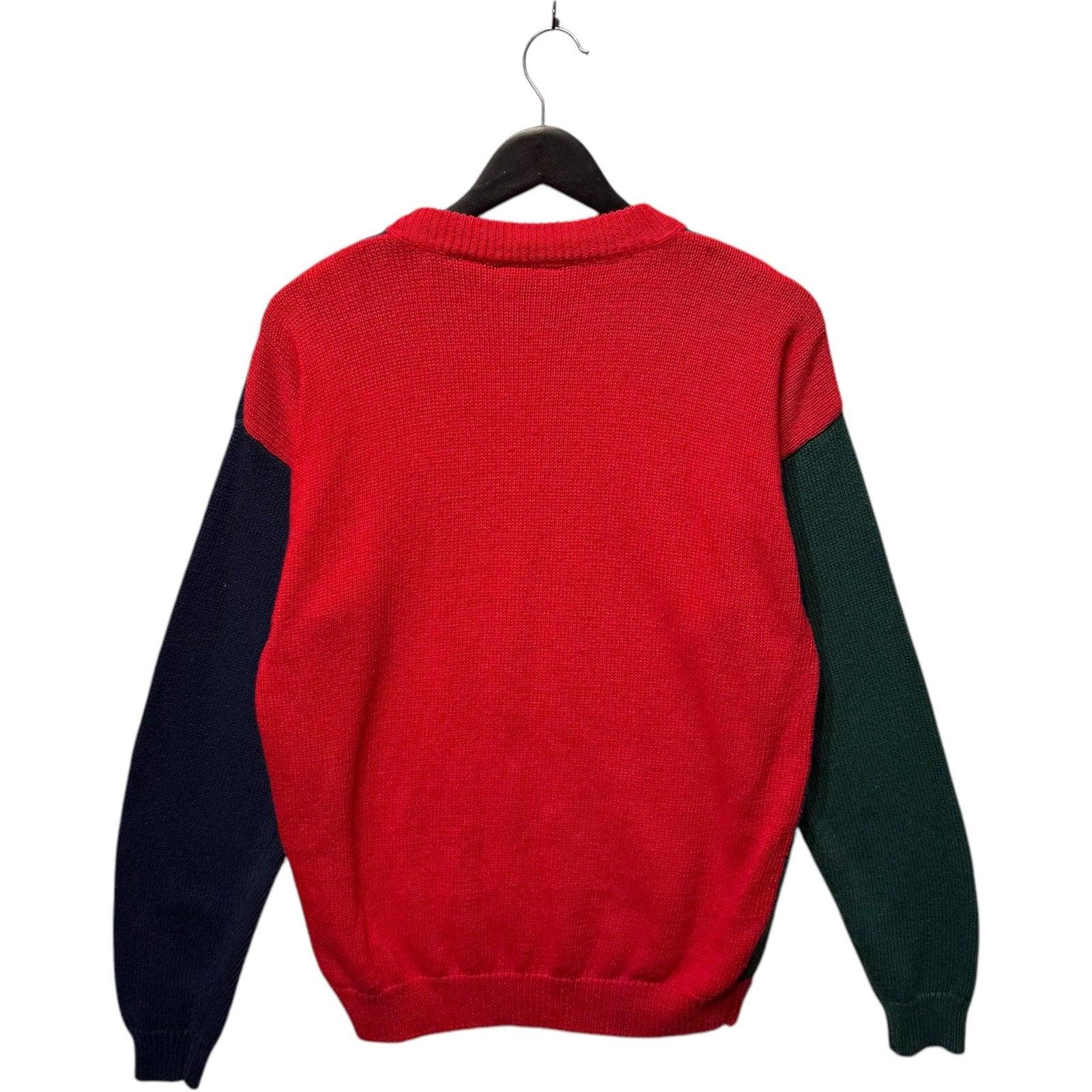 Vintage Color Block Knit Pullover Sweater