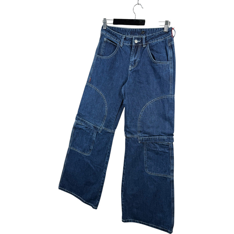 Vintage Utility Carpenter Wide Leg Denim Pants 25