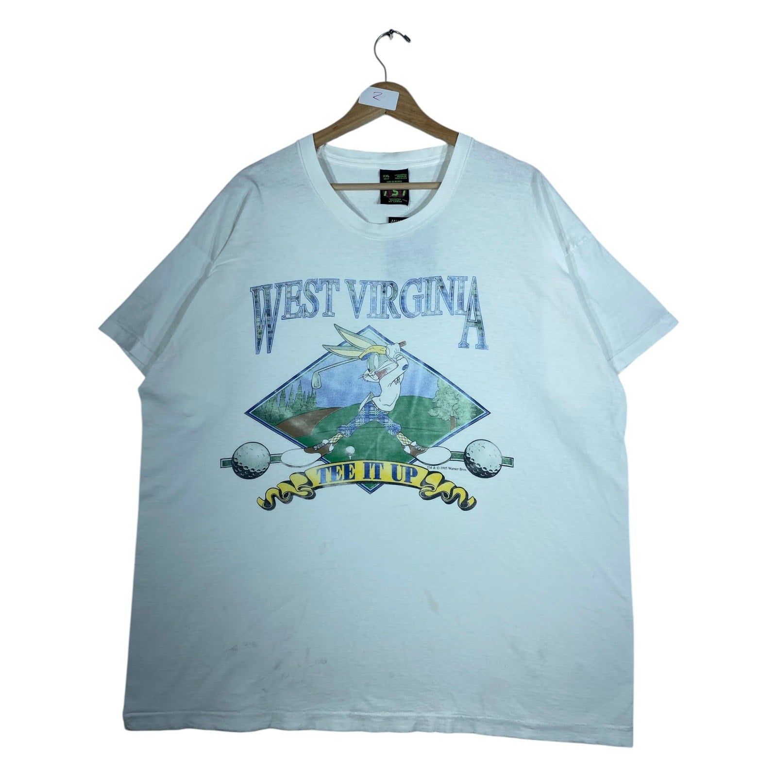 Vintage Bugs Bunny West Virginia Tee It Up Golf T-Shirt