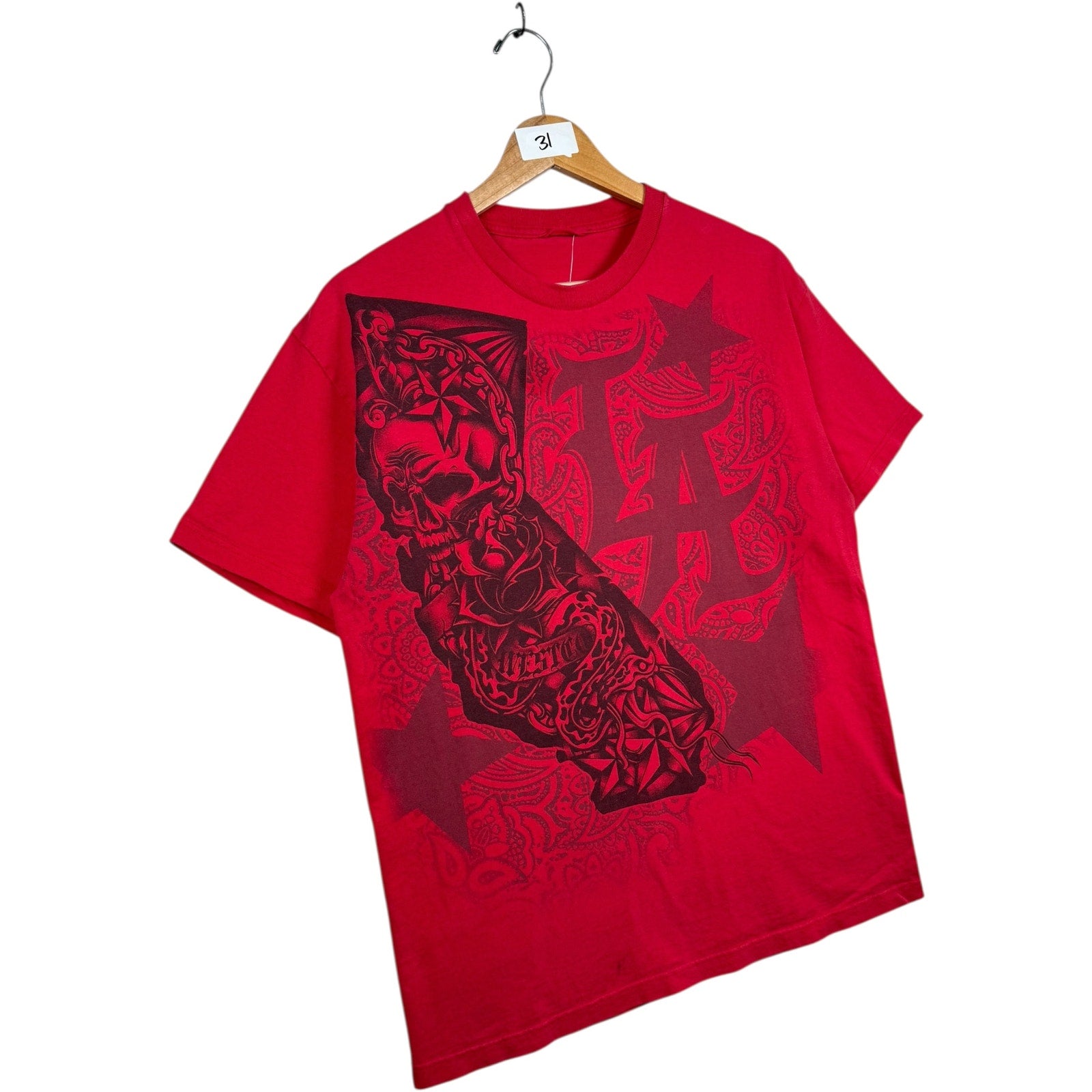 Vintage California LA Tattoo Skull T-Shirt