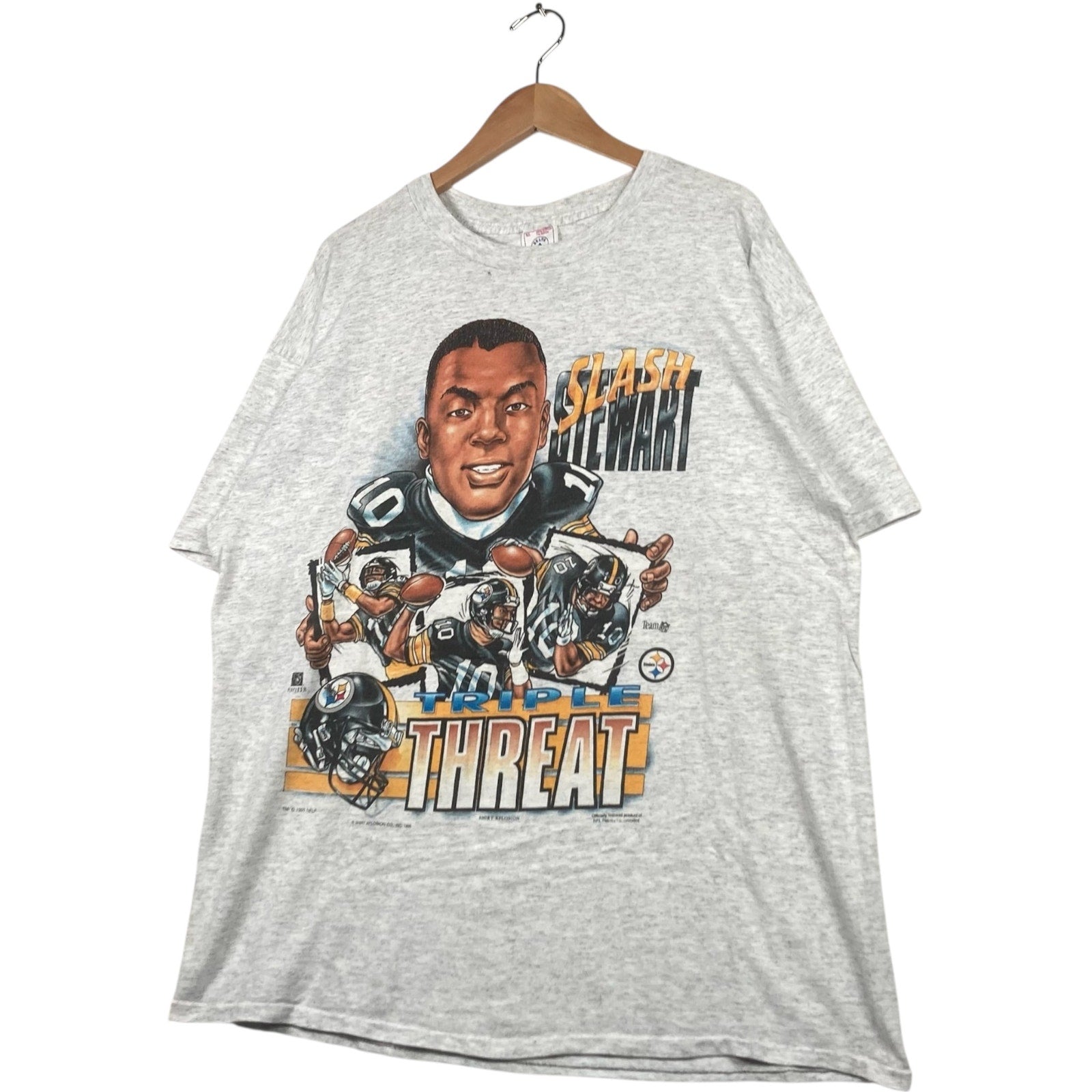 Vintage Kordell Stewart Slash Pittsburgh Steelers "Triple Threat" Tee