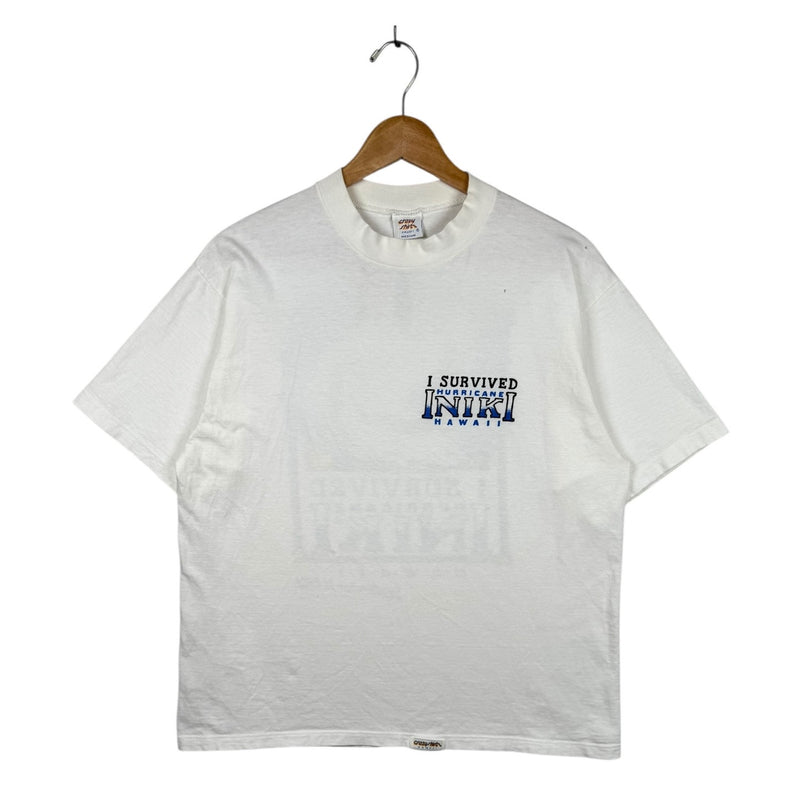 Vintage I Survived Hurricane Iniki Hawaii T-Shirt 1992
