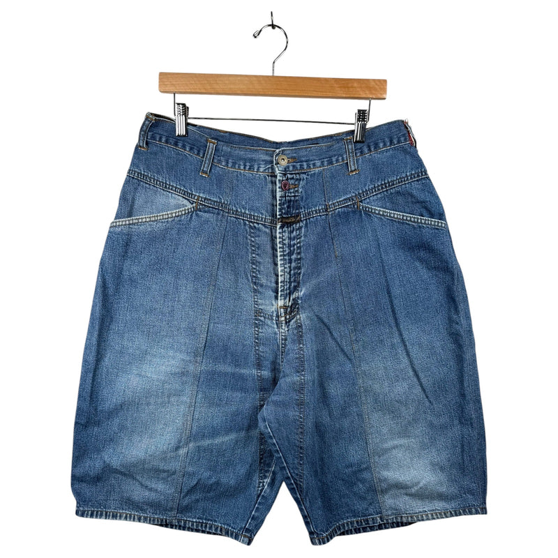 Vintage Brand X Loose Fit Utility Denim Shorts 34