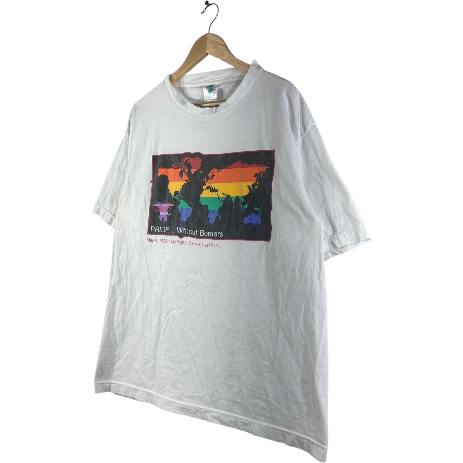 Vintage Pride Without Borders Las Vegas 90s T-Shirt