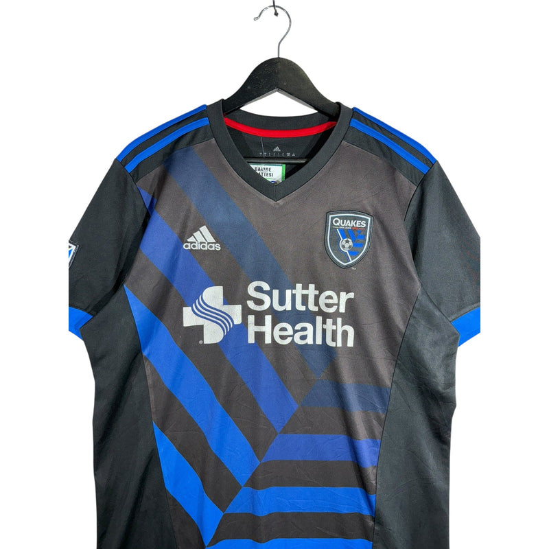 Vintage Adidas Sutter Health Quakes San Jose Jersey