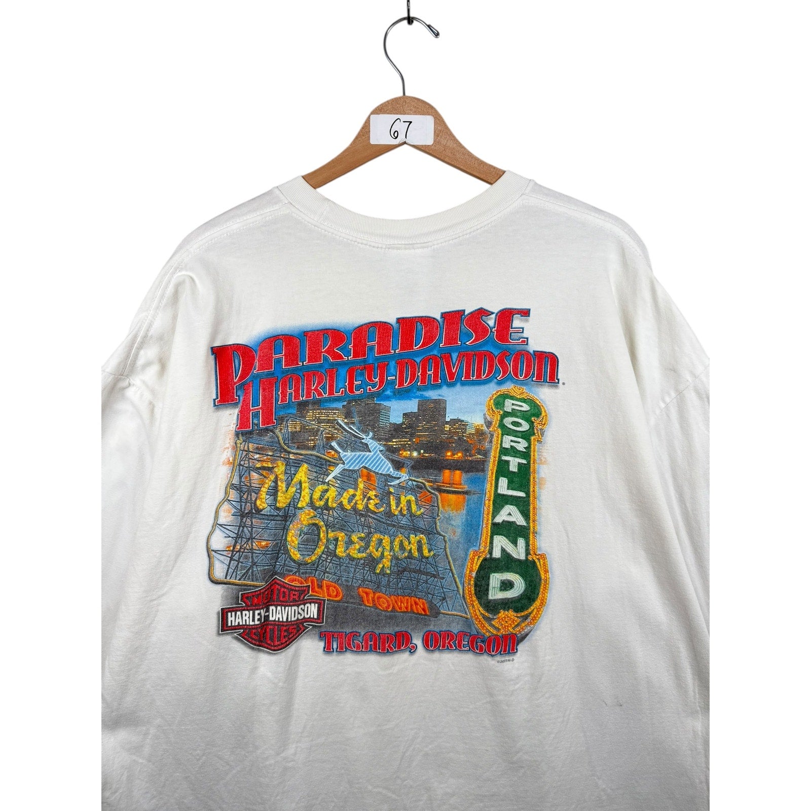 Vintage Harley Davidson Paradise Oregon Long Sleeve T Shirt