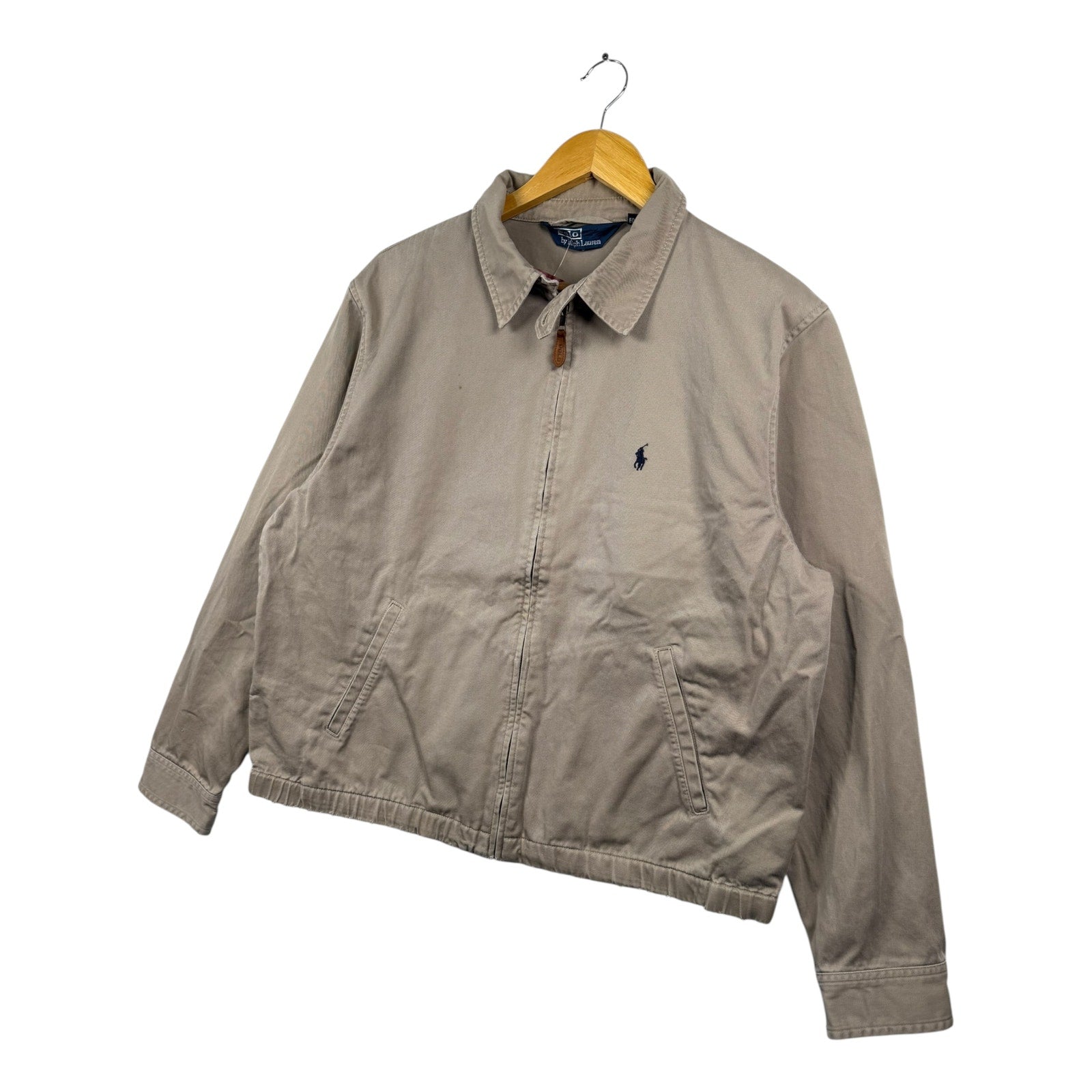 Vintage Polo Ralph Lauren Khaki Harrington Full Zip Jacket