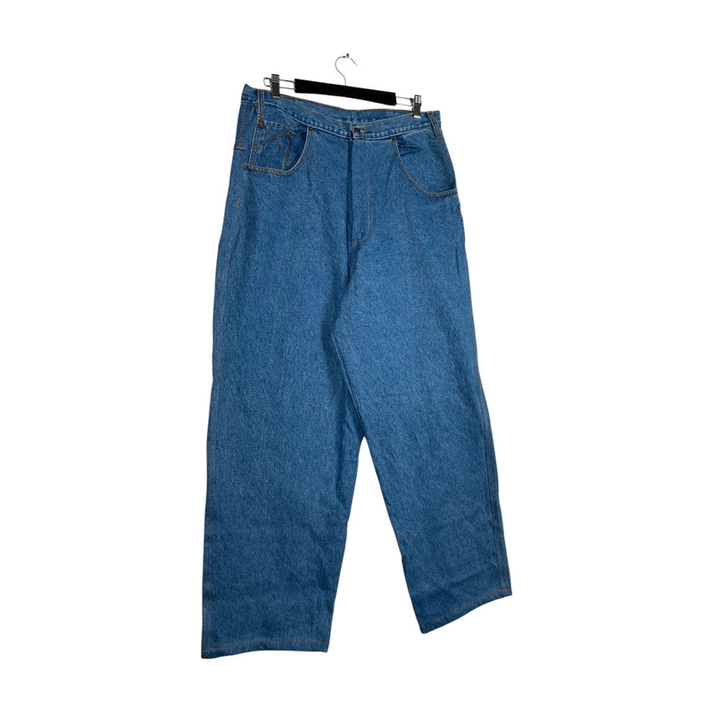 Vintage Pure Gear Embroidered Wide Leg Denim Jeans 34x28