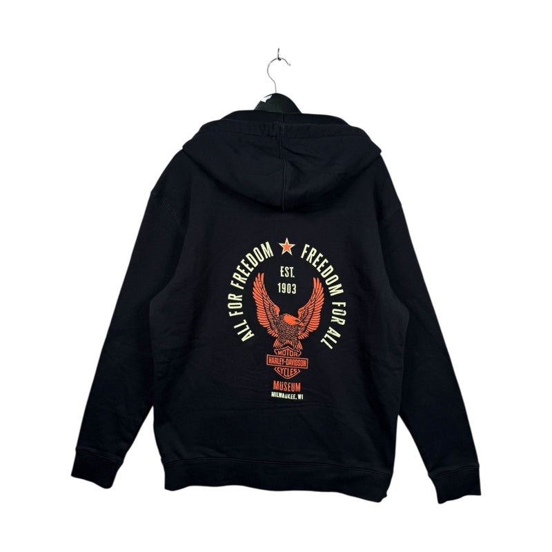 Vintage Harley Davidson Museum Milwaukee Zip Up Hoodie