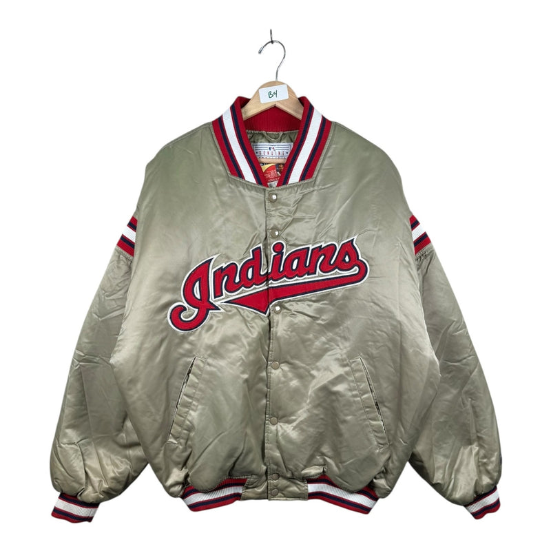 Vintage Cleveland Indians MLB Satin Bomber Jacket
