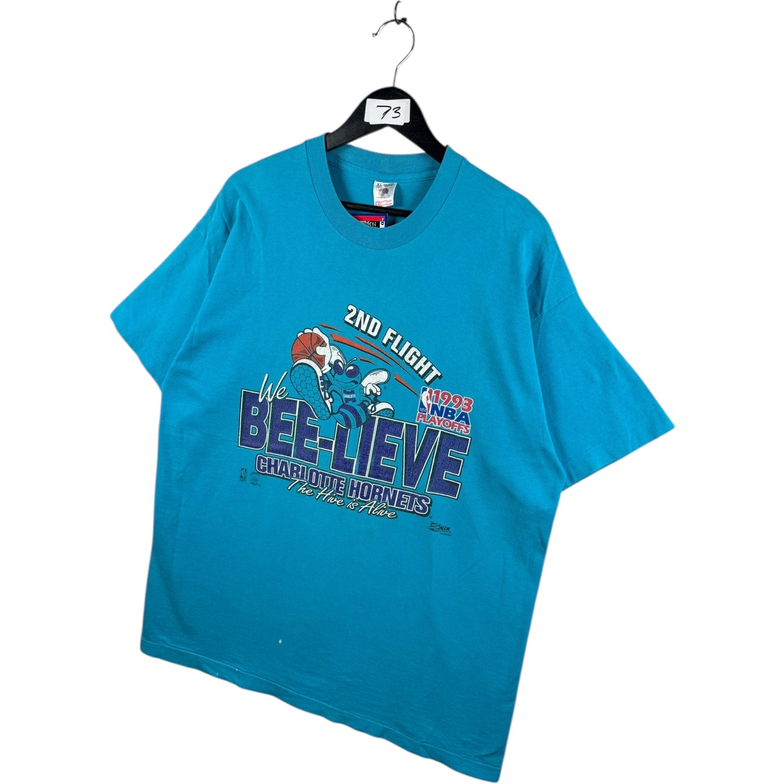 Vintage Charlotte Hornets 1993 NBA Playoffs We Bee-lieve T-Shirt