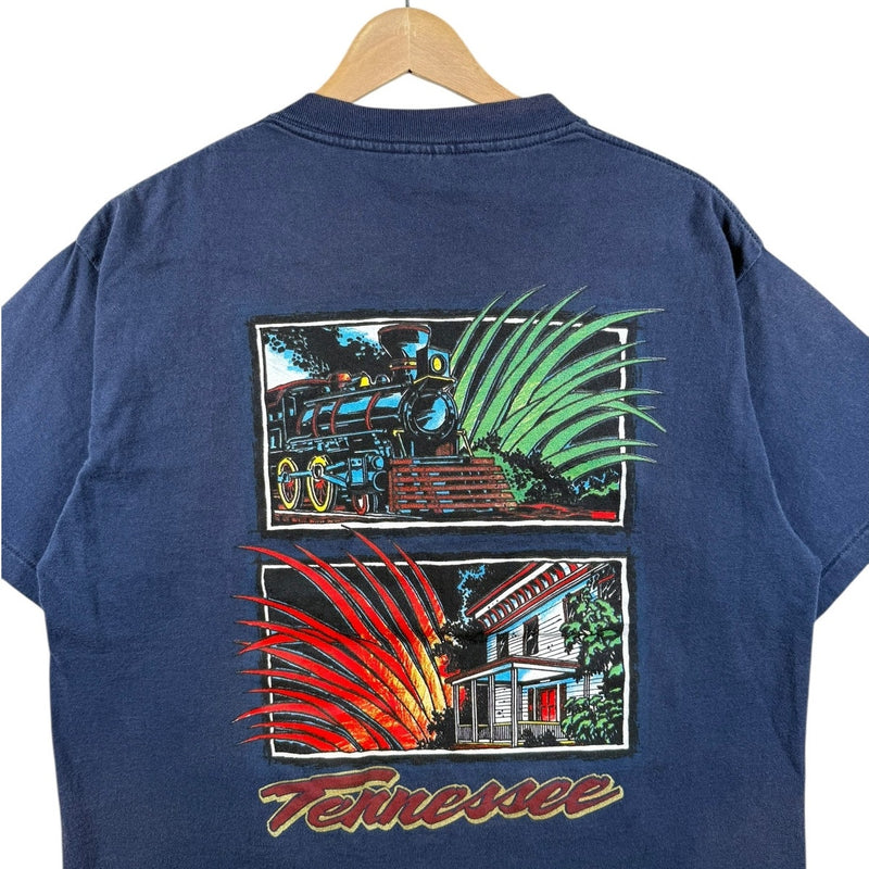 Vintage Tennessee Train House Graphic T-Shirt