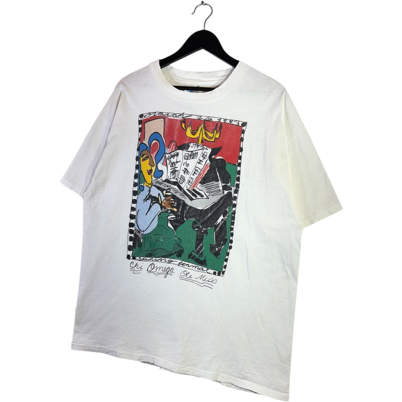 Vintage Abstract Piano Player Colorful Graphic T-Shirt