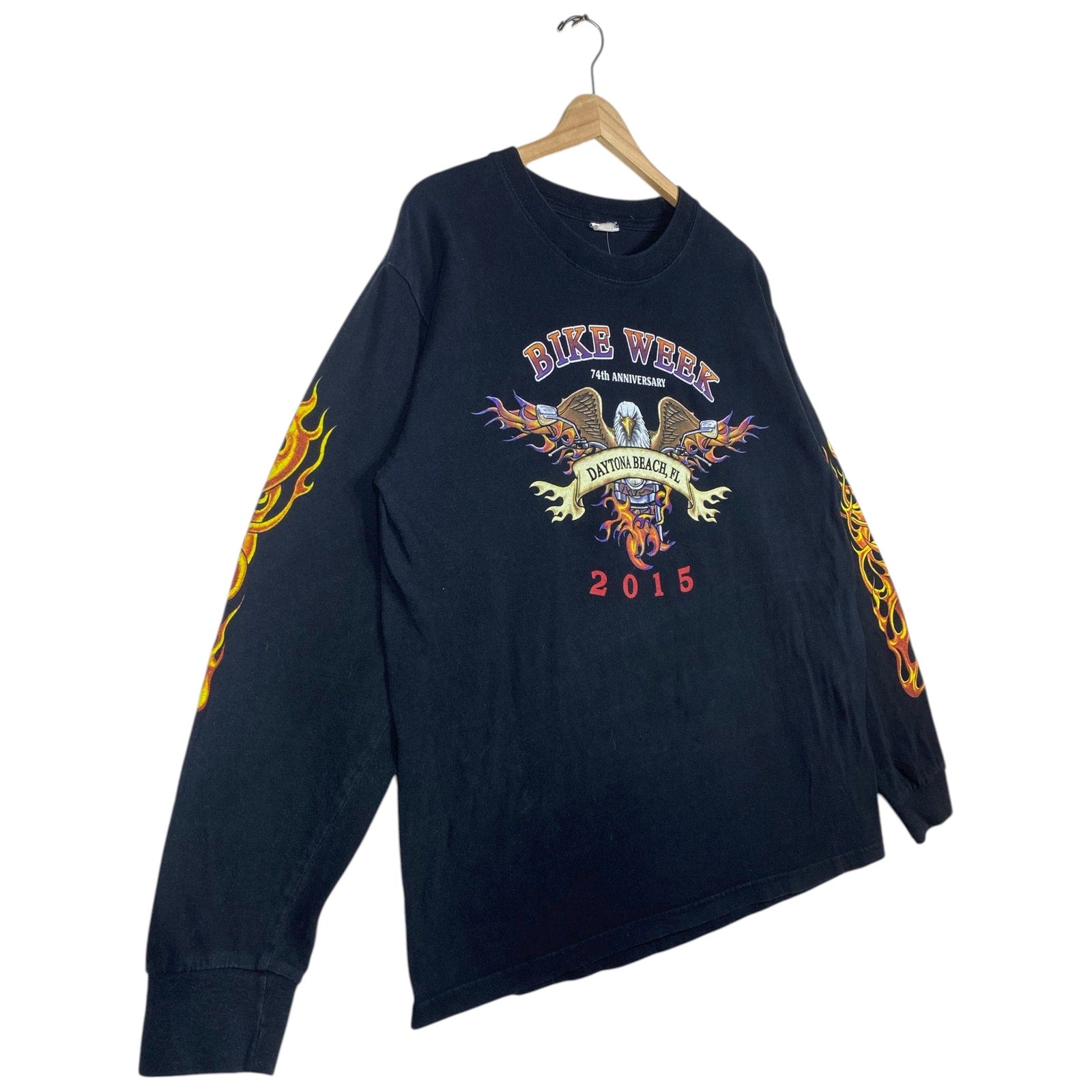 Y2K Harley Davidson Bike Week Graphic Long Sleeve T-Shirt