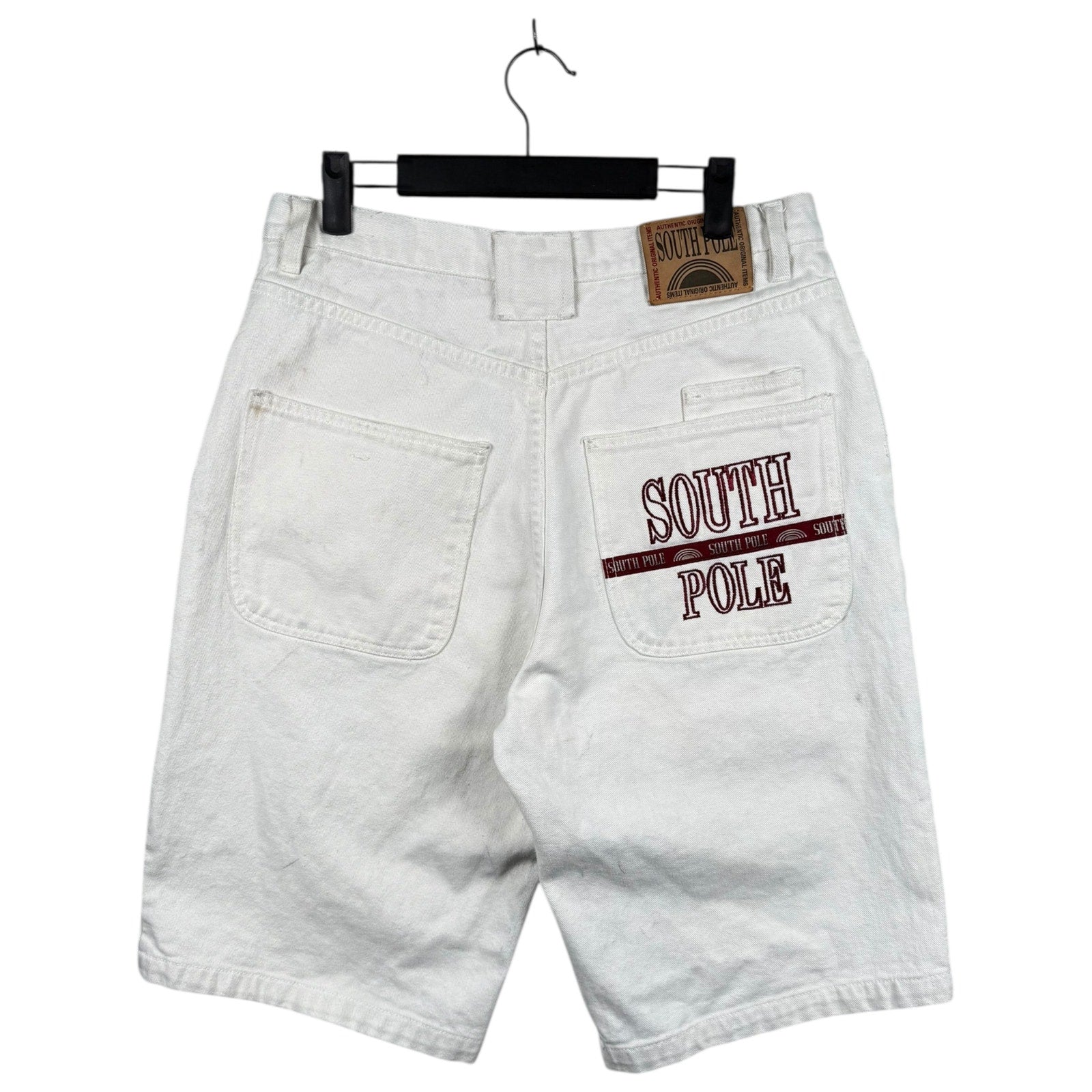 Vintage Southpole Embroidered Logo Denim Shorts 33
