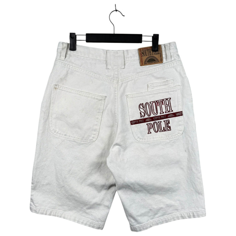 Vintage Southpole Embroidered Logo Denim Shorts 33