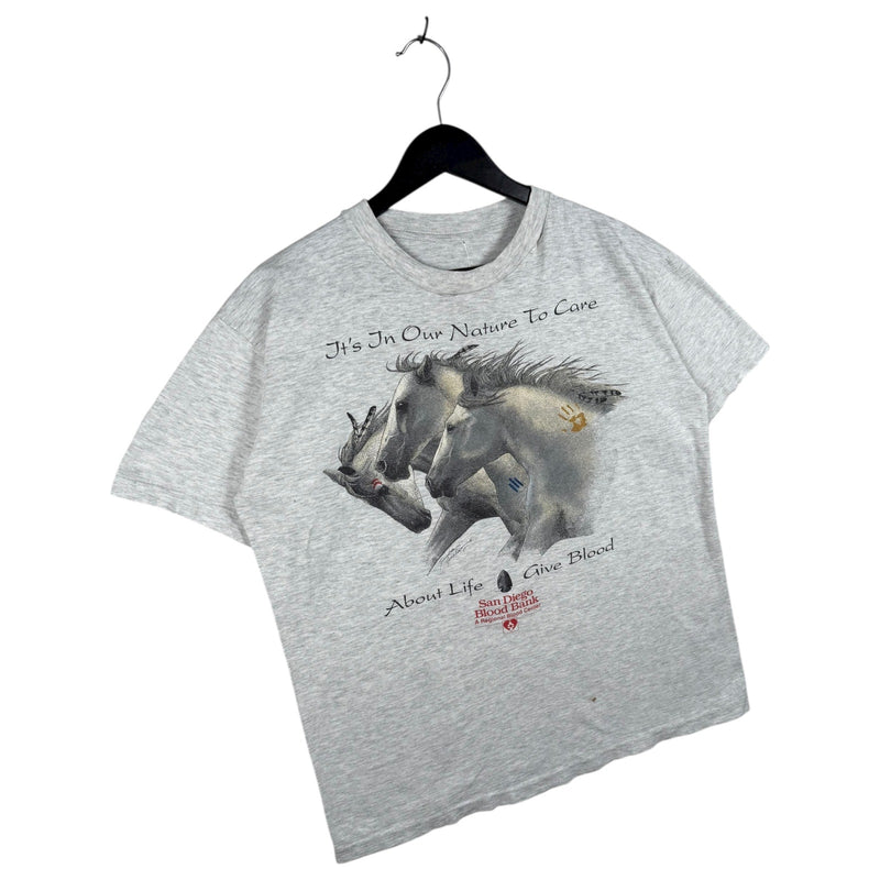 Vintage San Diego Blood Bank Horse T-Shirt