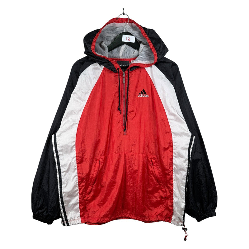 Vintage Adidas 1/2 Zip Light Jacket Hoodie Windbreaker