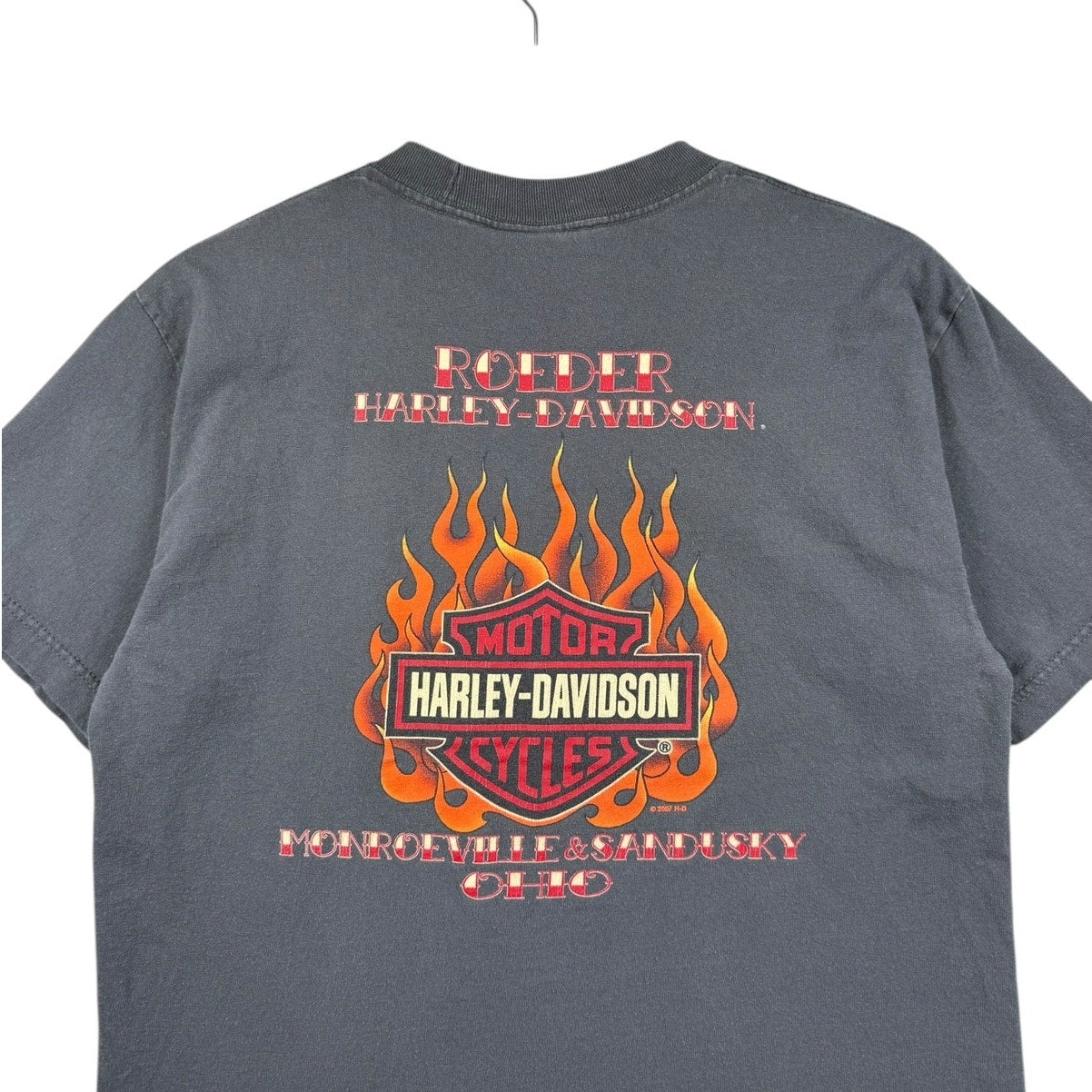 Vintage Harley Davidson Flames Graphic T-Shirt