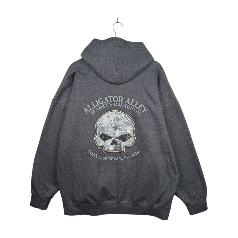 Vintage Harley Davidson Alligator Alley Florida Hoodie