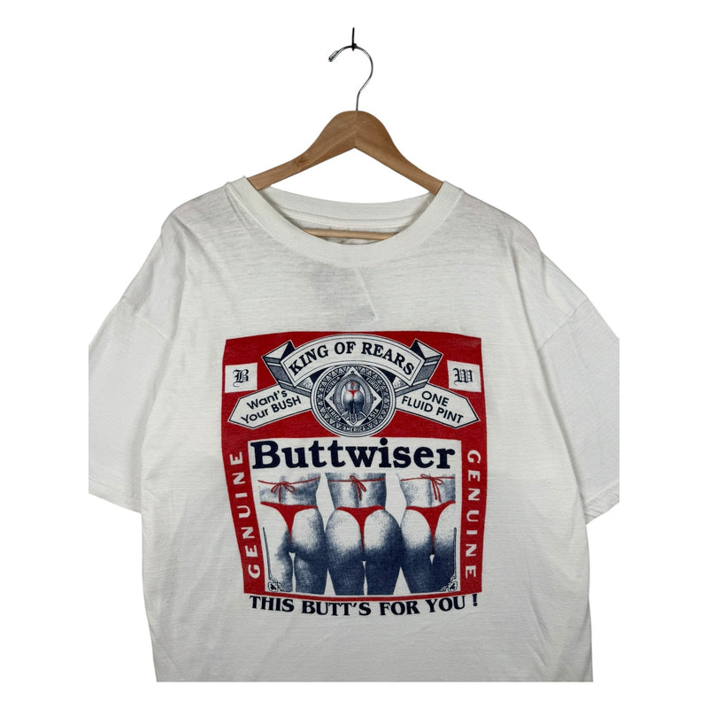 Vintage Buttwiser Parody Beer T-Shirt