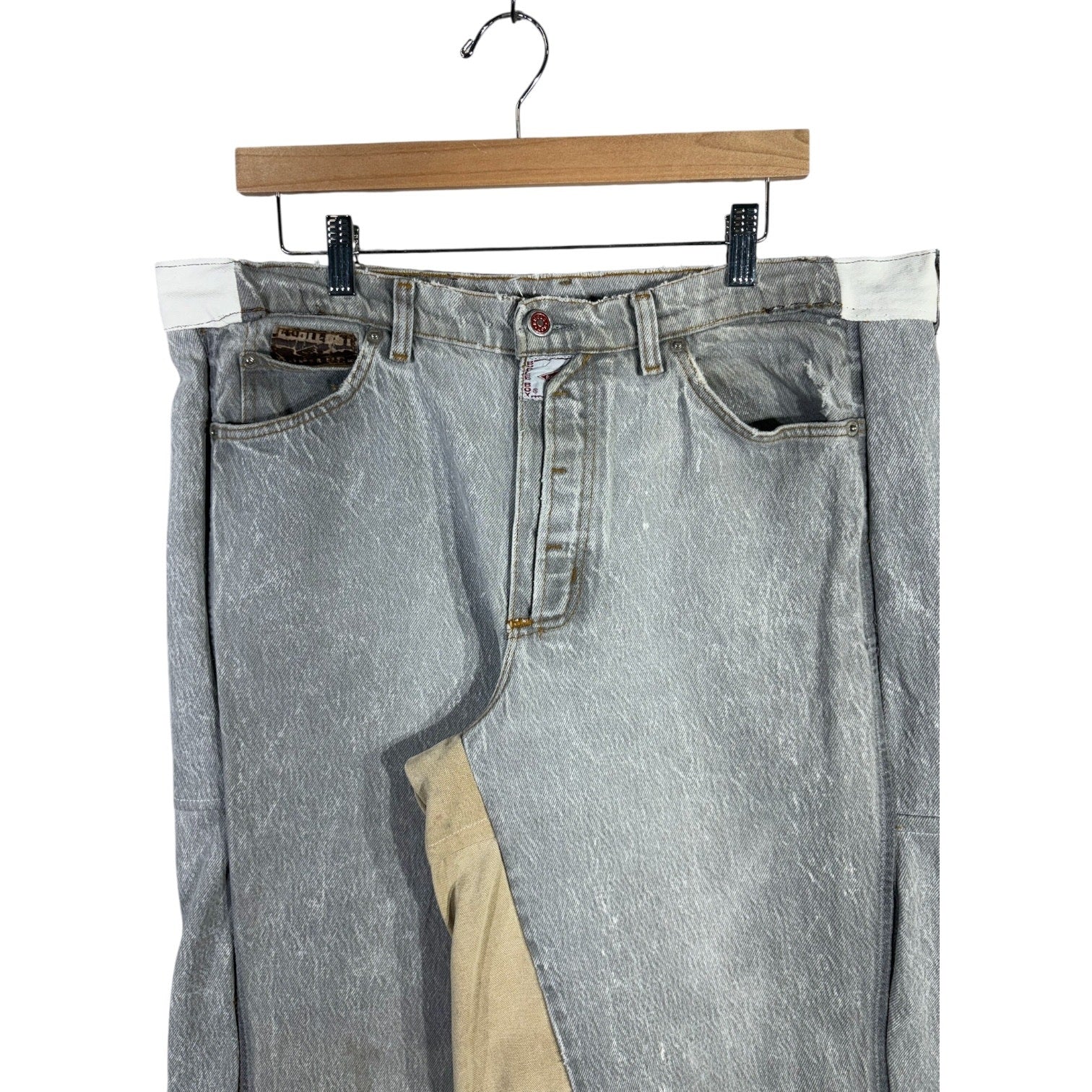 Vintage Reworked Denim Carpenter Shorts 40
