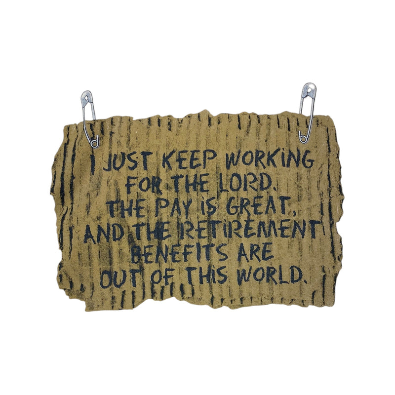 Vintage I will Work For God Graphic T-Shirt