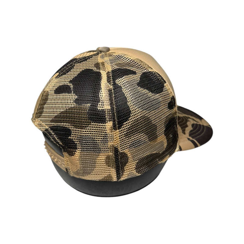 Vintage Nissin NAPA Filters Camo Mesh Snapback Hat OSFA