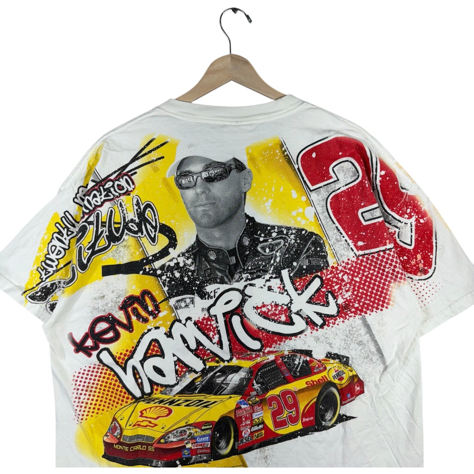 Vintage Kevin Harvick #29 AOP Double Sided NASCAR Tee