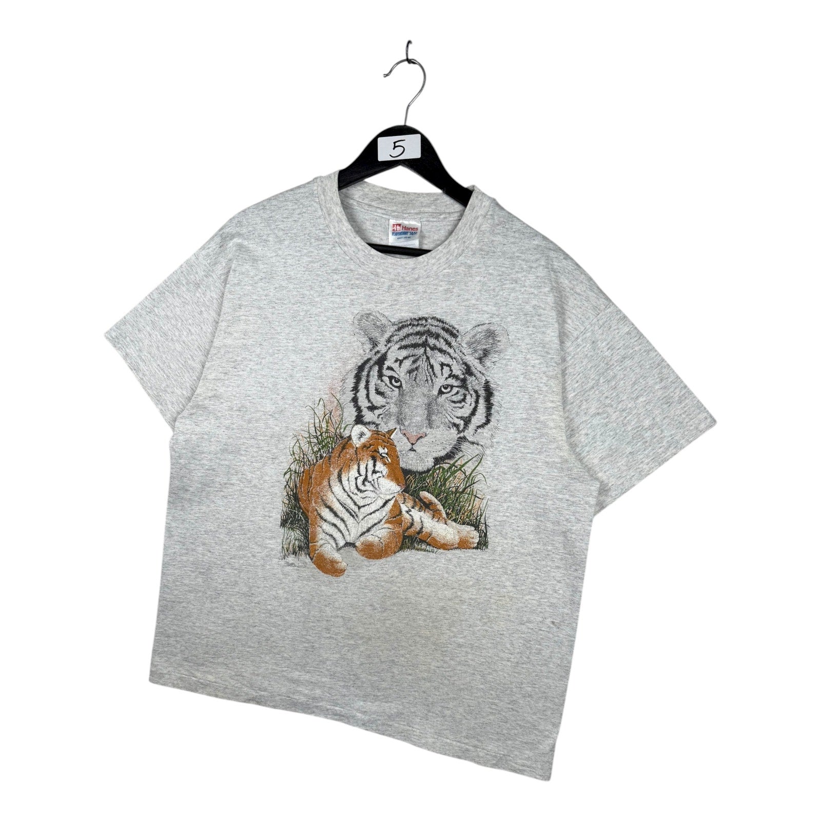 Vintage Tiger and Cub Wildlife Graphic T-Shirt