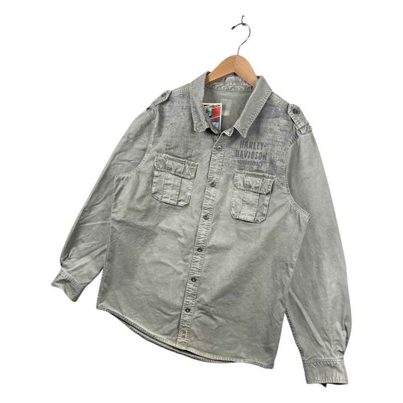 Vintage Harley Davidson Button Down Long Sleeve