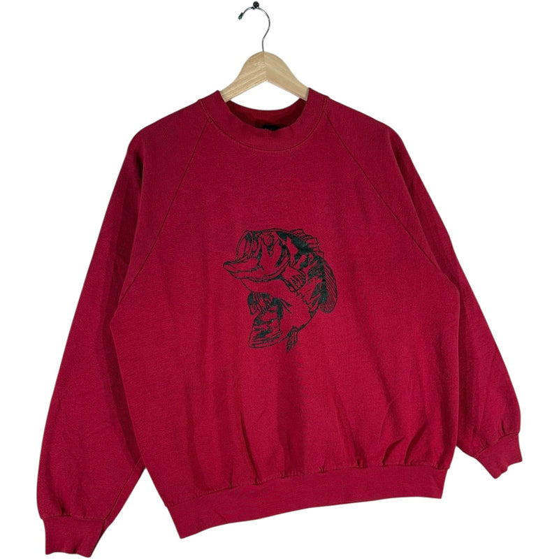 Vintage Bass Fish Graphic Crewneck