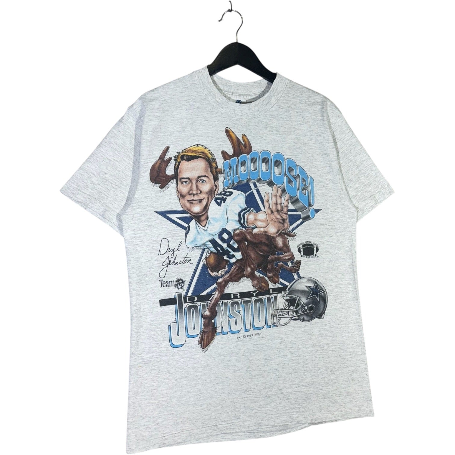 Vintage Dallas Cowboys Daryl Johnston "Moooose!" NFL Tee 1993