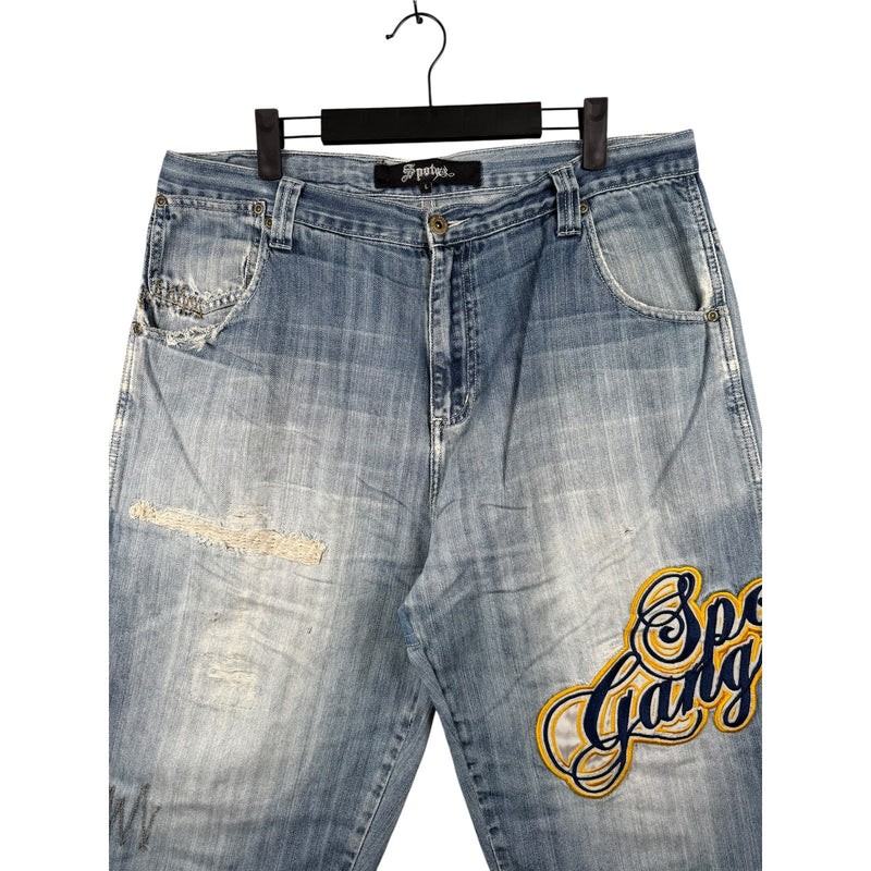 Vintage Spot Gear Utility Denim Shorts 36