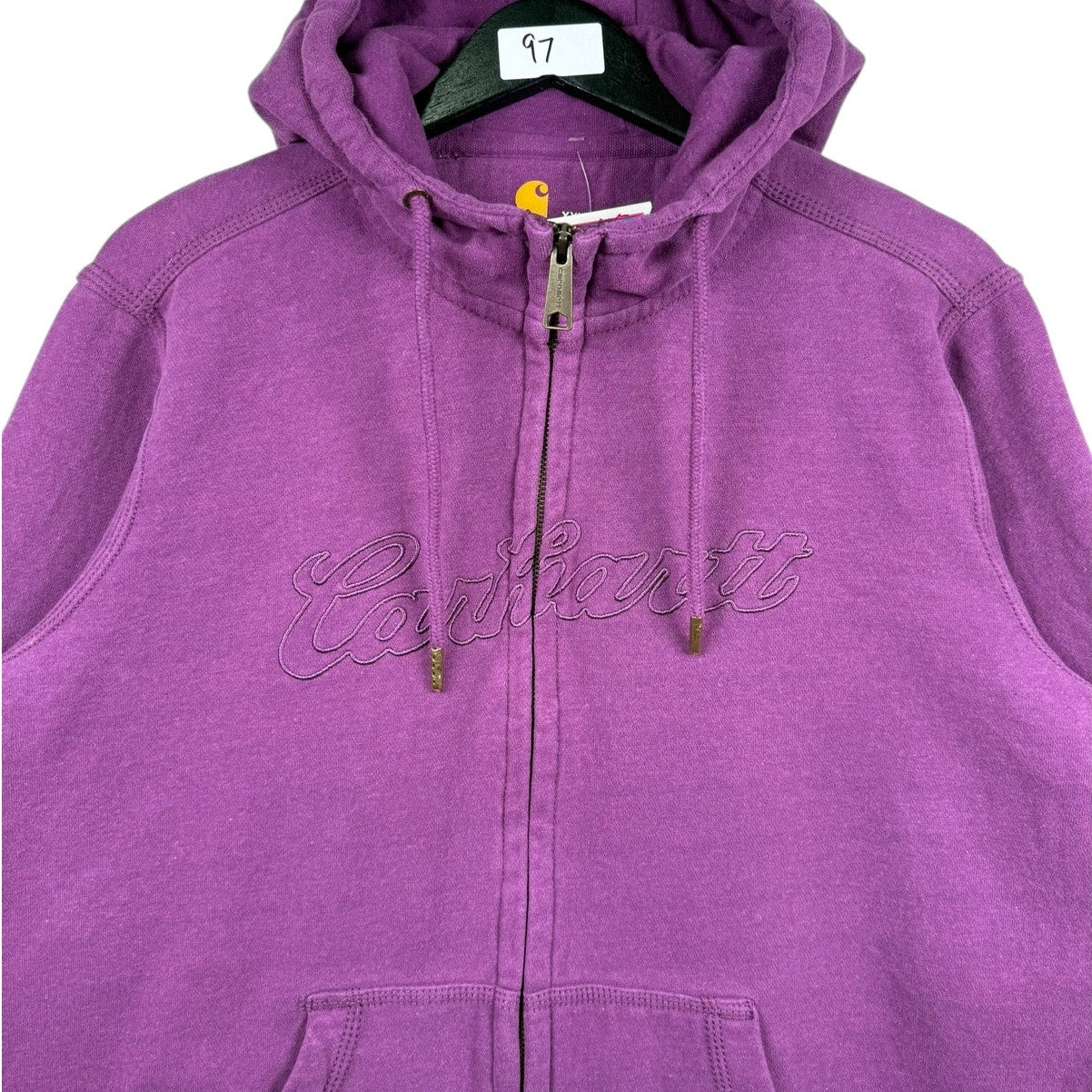 Vintage Carhartt Spellout Logo Full Zip Hoodie