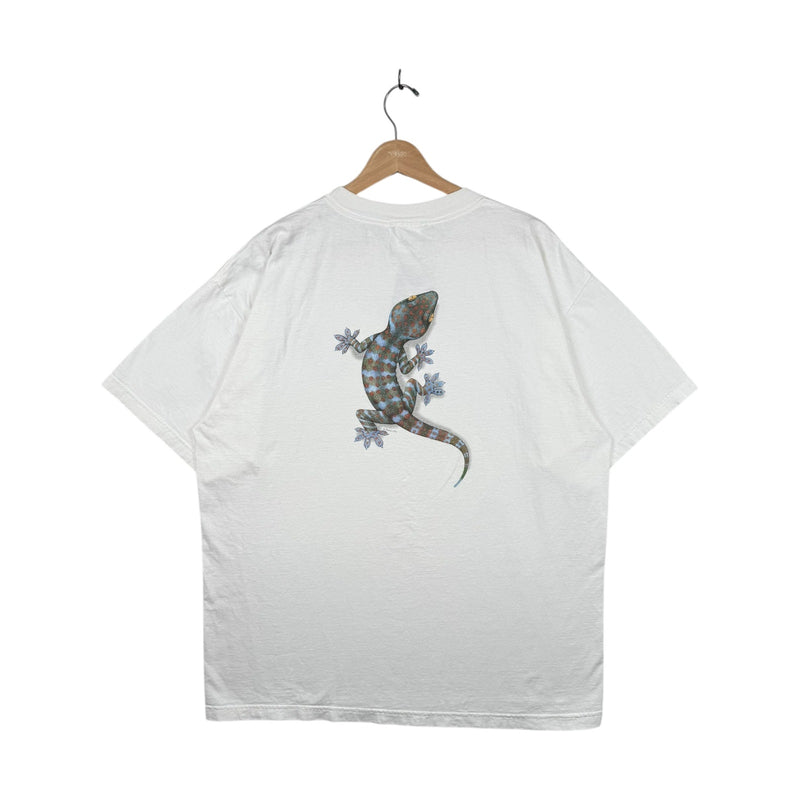 Vintage Human-i-tees Gecko Print T-Shirt