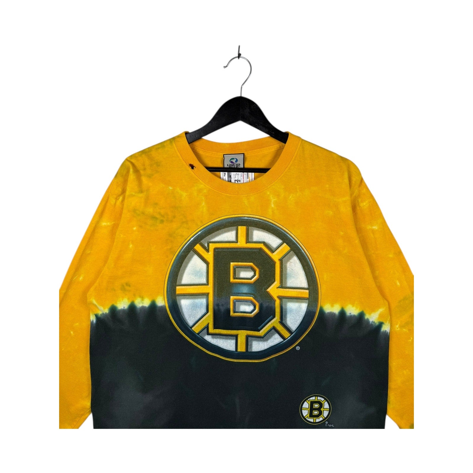 Vintage Boston Bruins Tie Dye Long Sleeve T-Shirt
