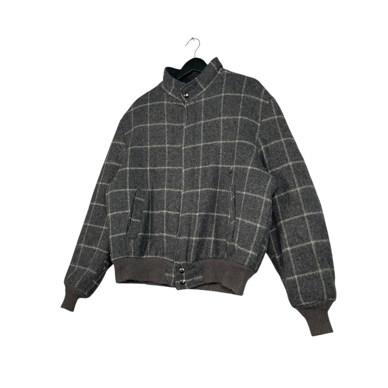 Vintage The Fox Collection Plaid Bomber Jacket