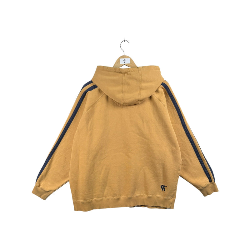 Vintage Kani 23 Embroidered Sleeve Stripes Pullover Hoodie