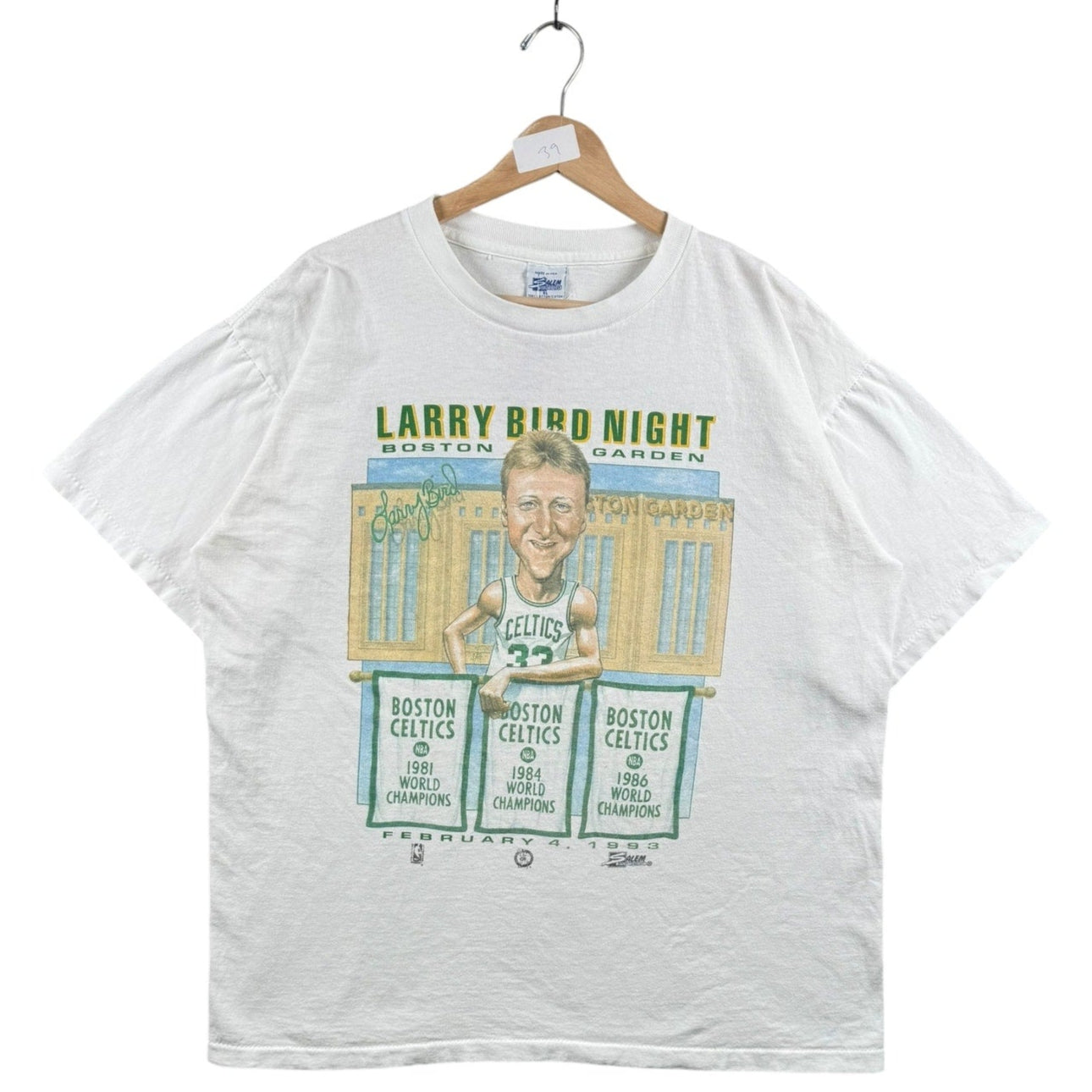 Vintage NBA Larry Bird Night Boston Garden T-Shirt