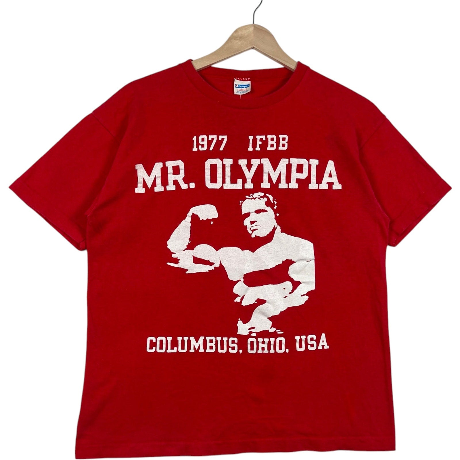 Vintage IFB Arnold Schwarzenegger Mr.Olympia Tee 1977
