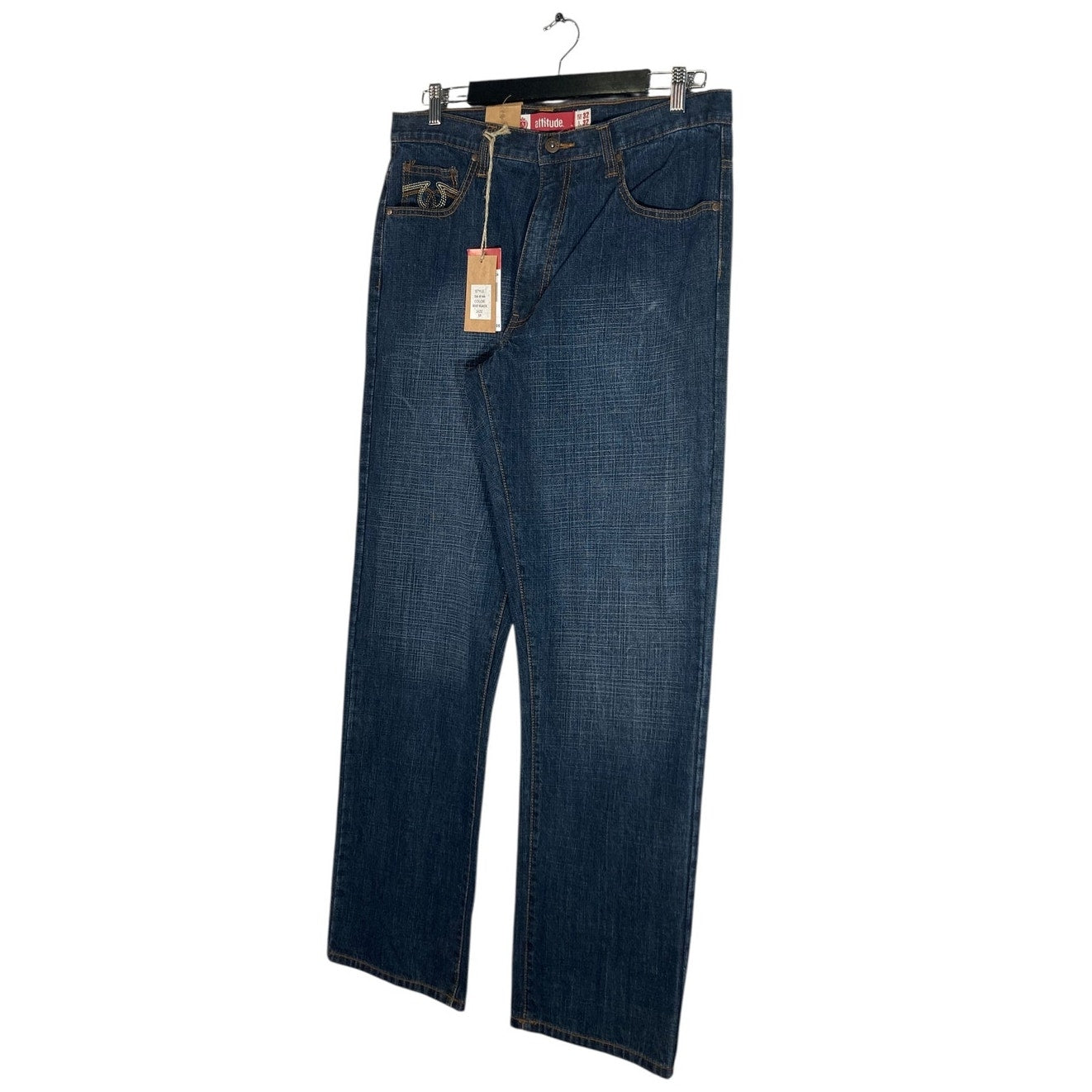 Vintage NWT Attitude Straight Leg Denim Jeans 32x32