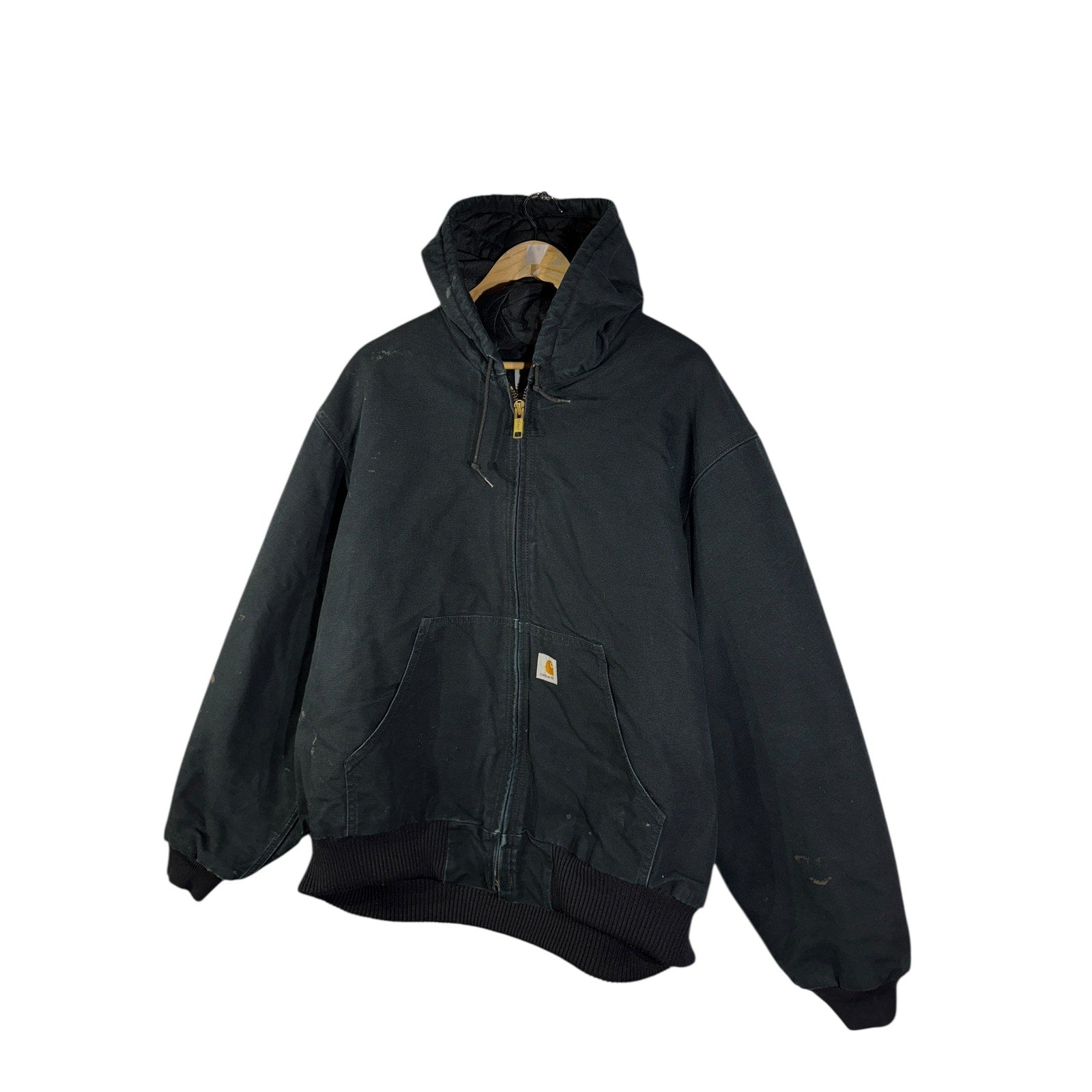 Vintage Carhartt Canvas Hooded Full Zip Workwear Jacket