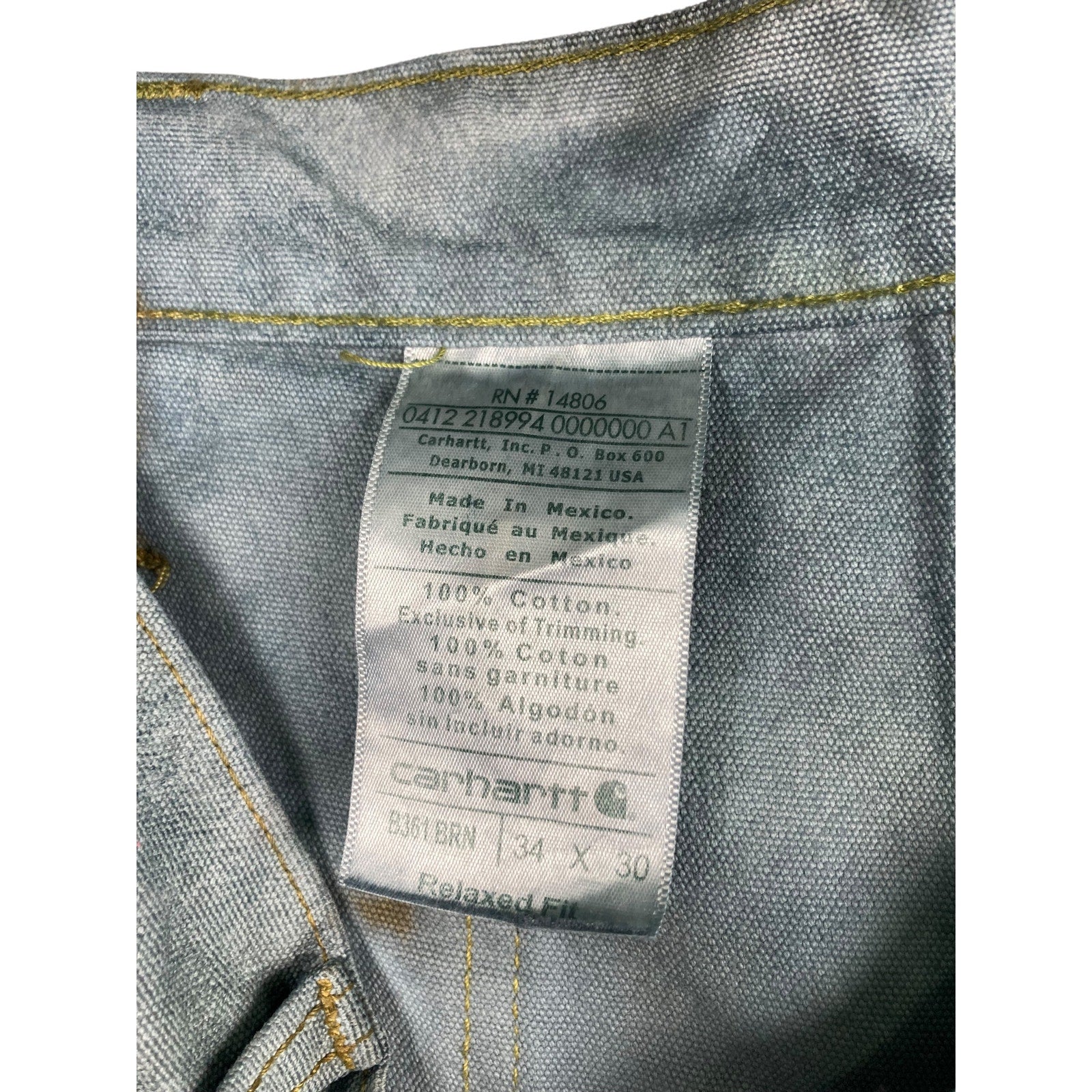 Vintage Carhartt Raw Hem Relaxed Carpenter Cargo Shorts 34