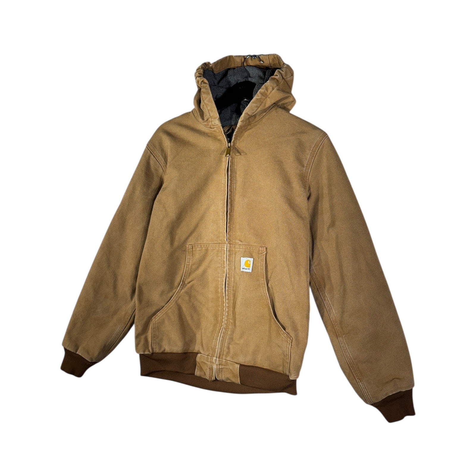 Vintage Carhartt Canvas Hooded Full Zip Workwear Jacket