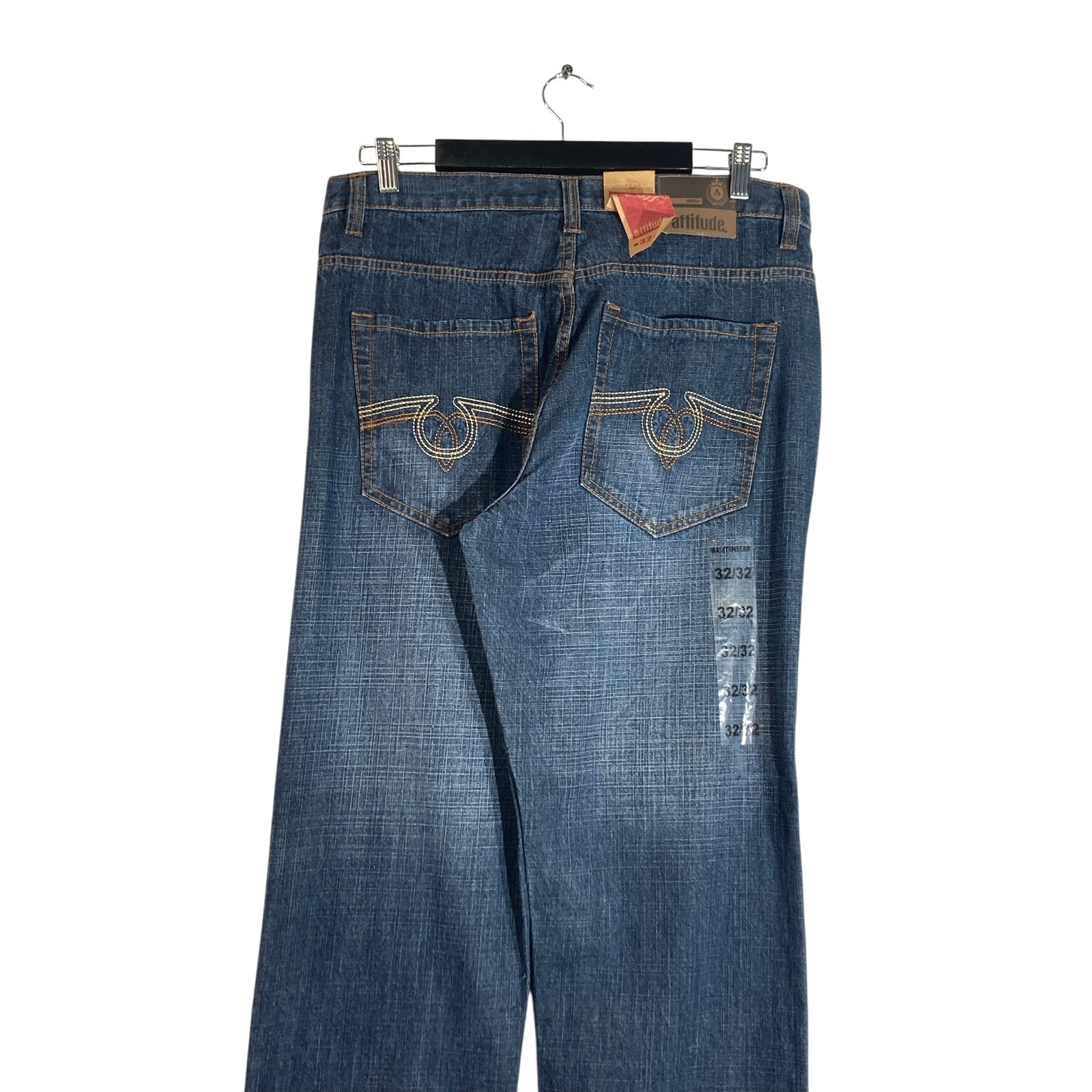 Vintage NWT Attitude Straight Leg Denim Jeans 32x32
