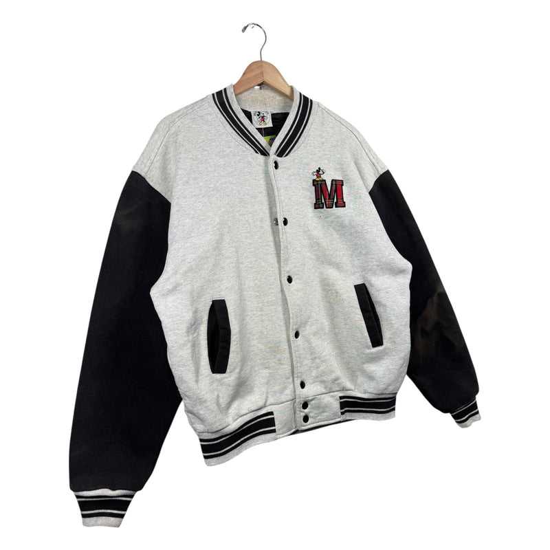Vintage Mickey & Co Plaid Embroidered Logo Varsity Jacket