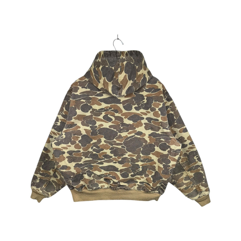 Vintage Carhartt Camo Thermal Lined Full Zip Hoodie